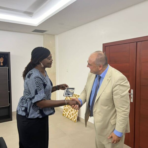 Meeting of Mr. Tourikis in the Ministry of Foreign Affairs with Her Excellency Mrs. Nissiba Ines Kerekou, Director of the Cabinet of the Ministry of Foreign Affairs.