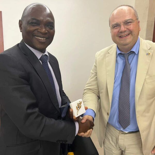 Meeting of Mr. Tourikis in the Ministry of Foreign Affairs Affairs with His Excellency Director of the Consular Affairs Mr. Gbehoumon Sylvere Brice Gbaguidi.